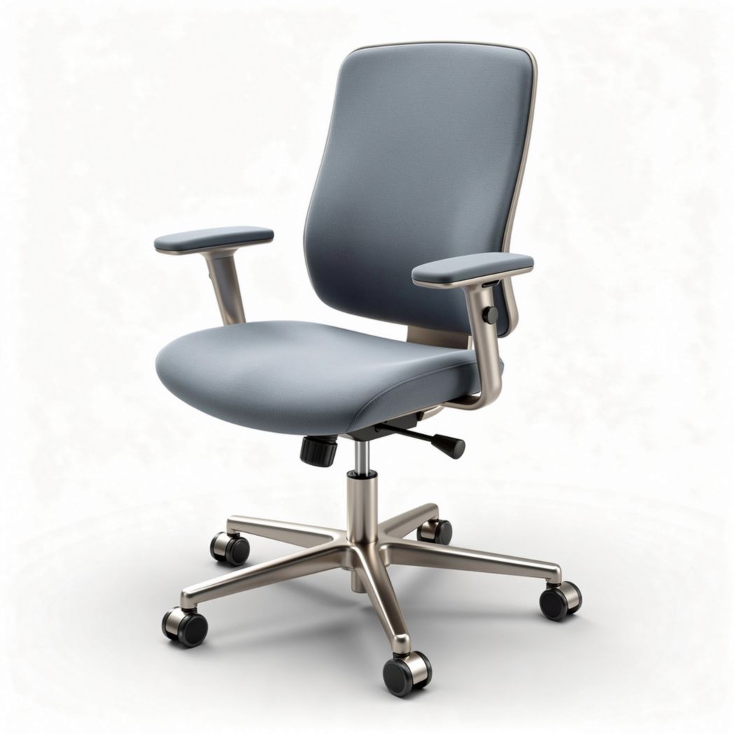 Bürostuhl mit ergonomischer Polsterung und verstellbaren Armlehnen in grau 60 x 60 x 100cm